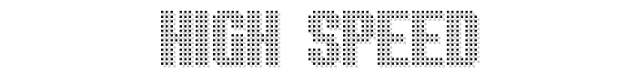 High speed font